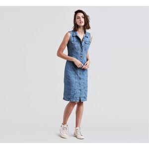 Levi’s Aubrey Western Denim Button Down Dress size S